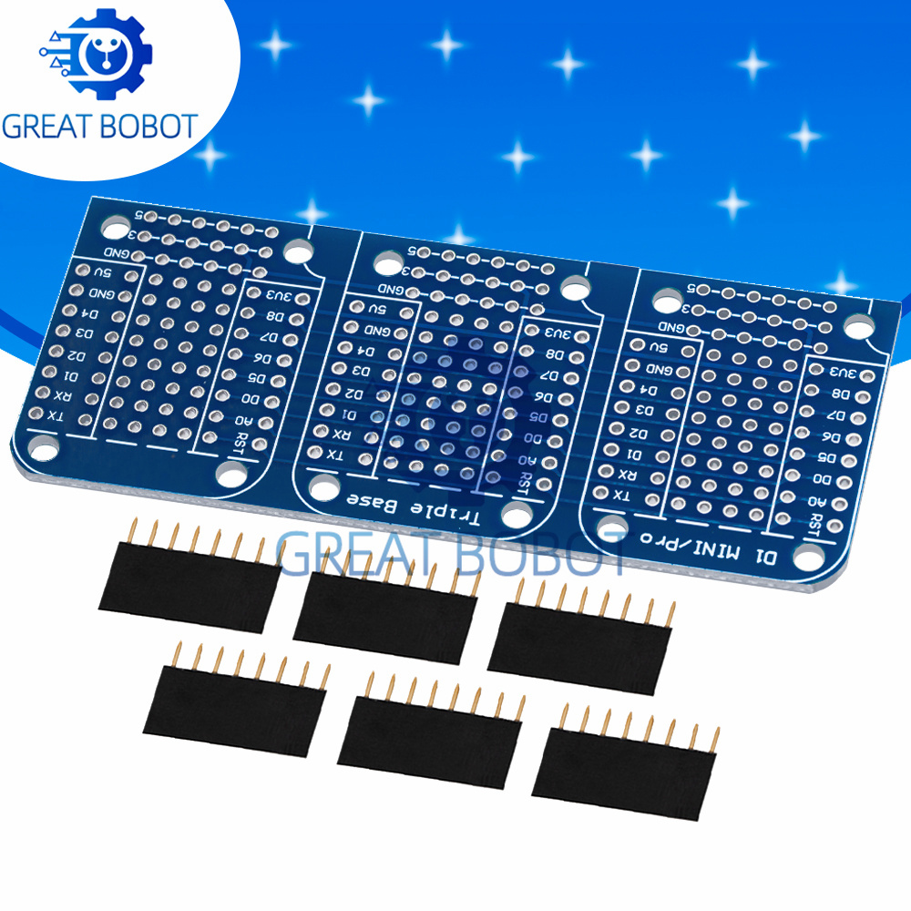 Wemos D1 Mini - BS トリプルシールド WeMos D1 ミニ両面パーフボード Arduino