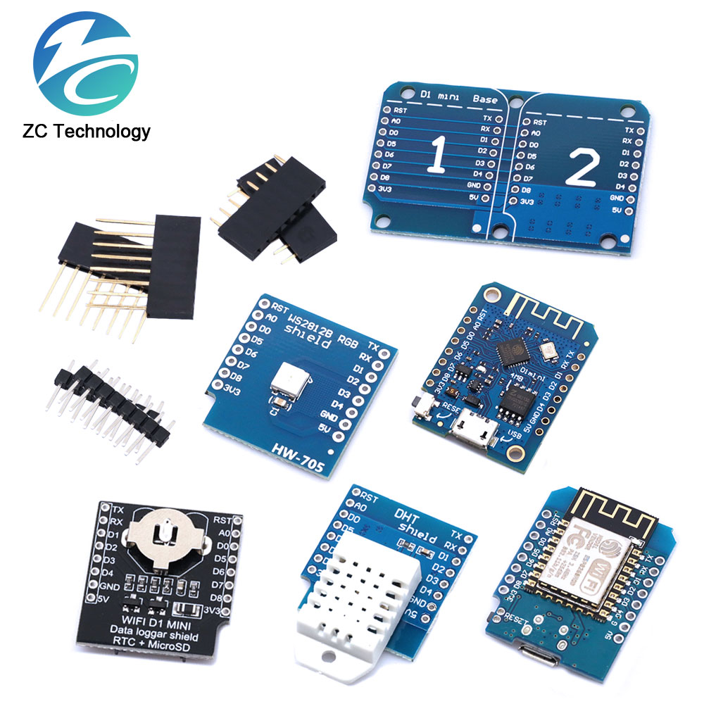 Wemos D1 - D1 Mini esp8266,ESP-12F,340g,usb for wemosデータロガー,wifi開発ボード,v3.0 nodcu