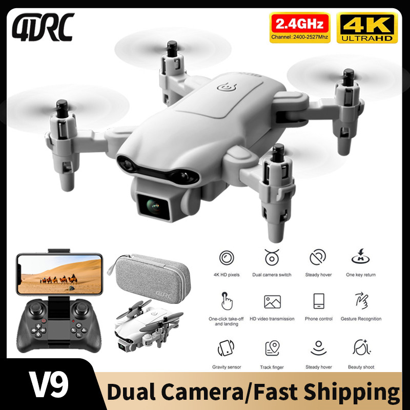 D1 Mini Pro - V9子供用広角カメラ付きミニUAV,クワッドコプター,ドローン玩具,wifi,fpv,デュアルカメラ,クワッドコプター,飛行機,4k,hd,1080p,new,2023