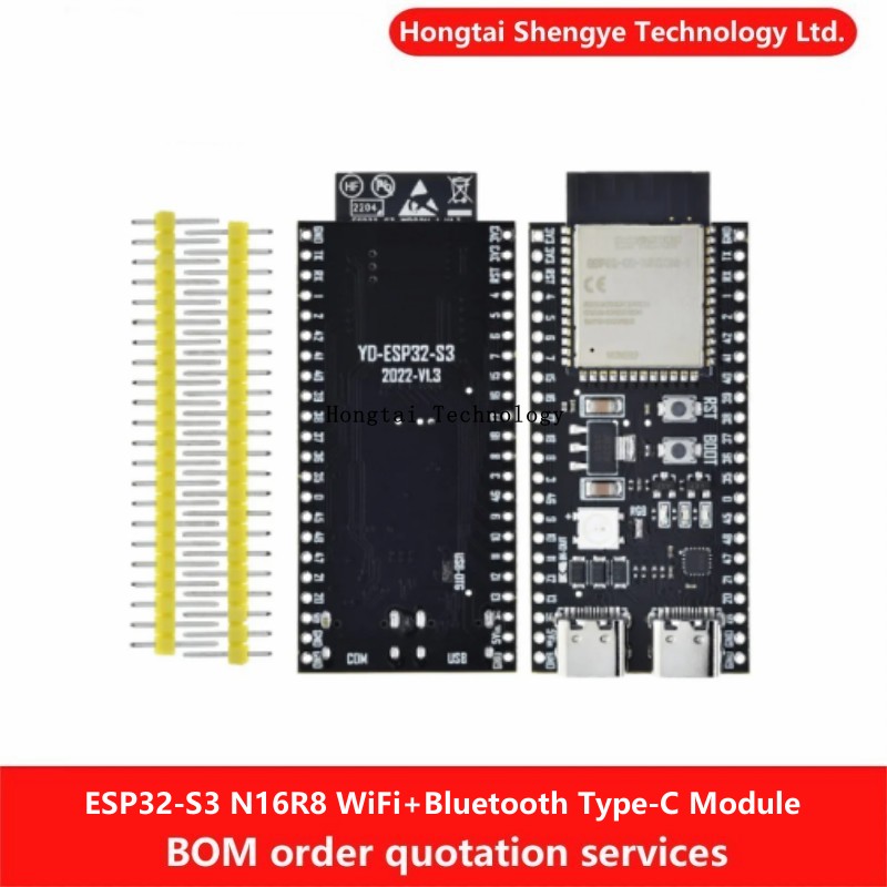 Esp32 S3 Devkitc 1 - デュアル開発ボードモジュール,開発ボードモジュール,ESP32-S3, DevKitC-1,n16r8,wifi,bluetooth,iot