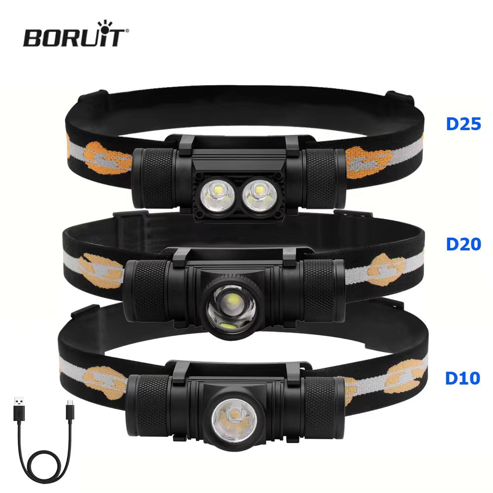 Lolin D32 - BORUiT D10/D20 強力な LED ヘッドランプ 18650