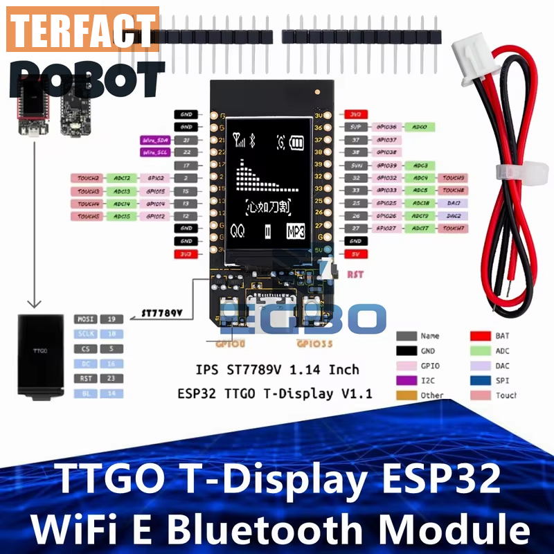TTGO T-Display ESP32 WiFiおよびBl - Ttgo Tdisplay のレビューと価格