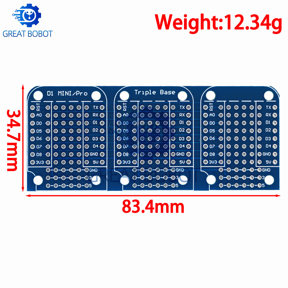 BS トリプルシールド WeMos D1 ミニ両面パーフボー - Wemos D1 Mini のレビューと価格