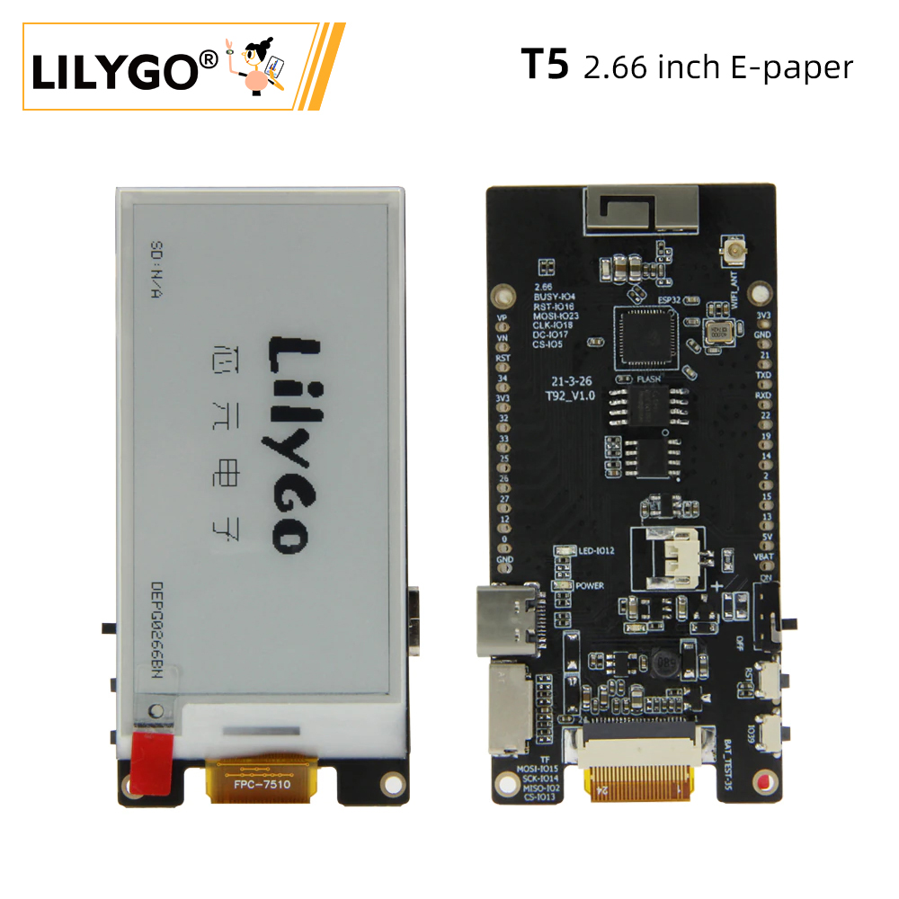 LILYGO® TTGO T5 2.66-Inch E-Pa - Ttgo Tdisplay のレビューと価格