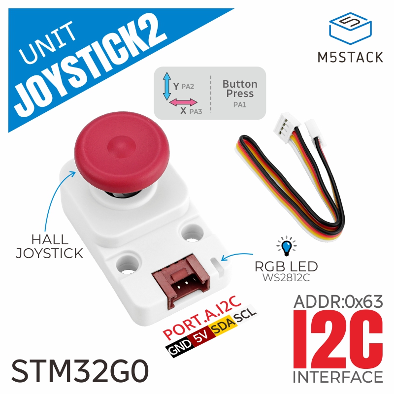 M5Stack 公式 I2c ジョイスティック 2 ユニット - M5Stack Core2 のレビューと価格