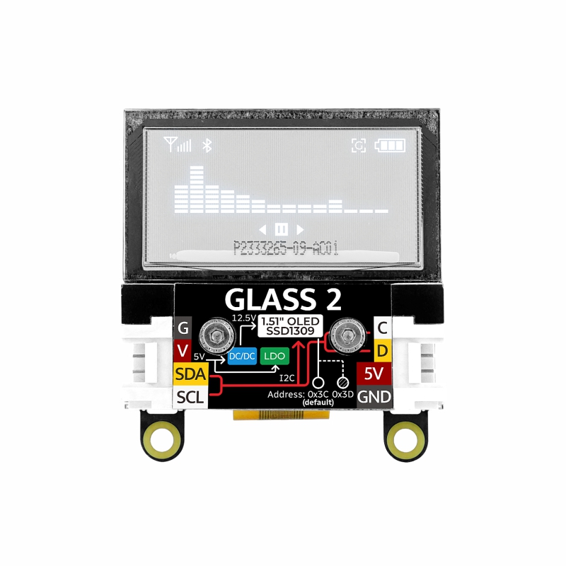 M5スタック公式oledglass2ユニット、1.51 