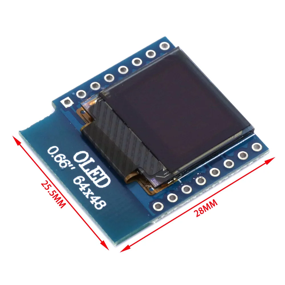 小型0.66インチ 64x48 SSD1306 I2C OL - Wemos D1 のレビューと価格